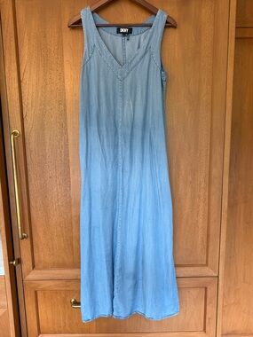 DKNY 90Chambray Maxi Slip Dress